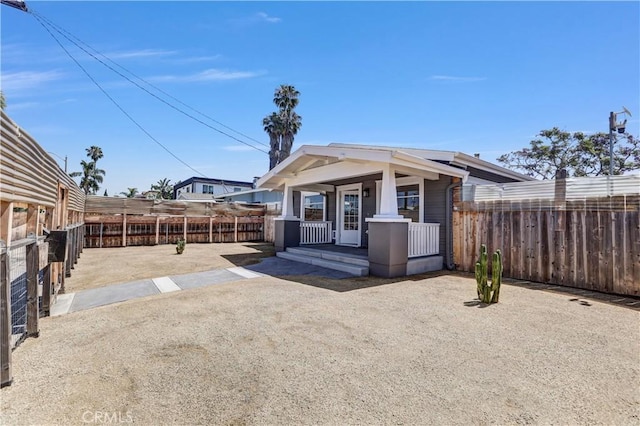 4107 37th St, San Diego, CA 92105 - back of property featuring covered porch