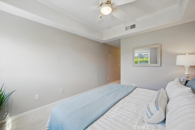 21345 Hawthorne Blvd Unit 126, Torrance, CA 90503 - bedroom featuring carpet, a raised ceiling, a ceiling fan, and baseboards