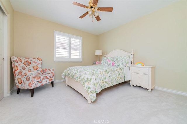 12538 Old Port Ct, Rancho Cucamonga, CA 91739 - bedroom featuring light colored carpet, baseboards, and a ceiling fan