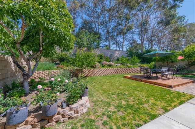 12538 Old Port Ct, Rancho Cucamonga, CA 91739 - view of yard with a wooden deck