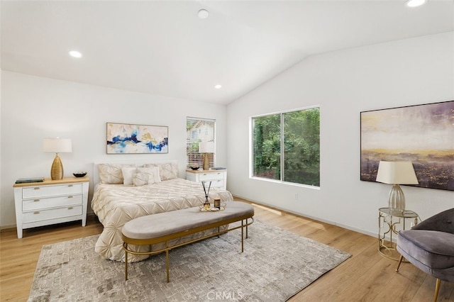 3116 Windhaven Way, Corona, CA 92882 - bedroom featuring lofted ceiling, wood finished floors, and recessed lighting