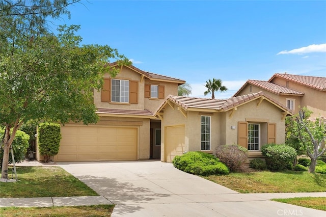 3116 Windhaven Way, Corona, CA 92882 - view of front of home with concrete driveway, an attached garage, stucco siding, and a tiled roof