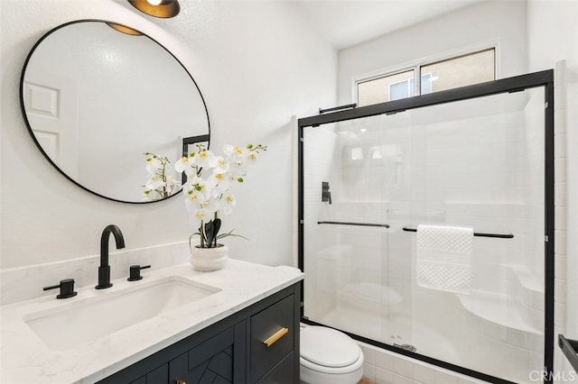 3116 Windhaven Way, Corona, CA 92882 - full bathroom with toilet, vanity, and a shower stall