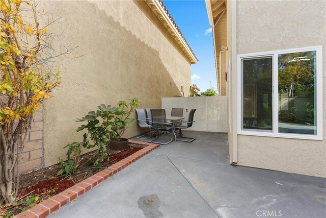 view of patio / terrace featuring outdoor dining area