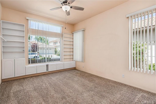 588 Twin Hills Dr, Banning, CA 92220 - carpeted spare room featuring a ceiling fan and healthy amount of natural light