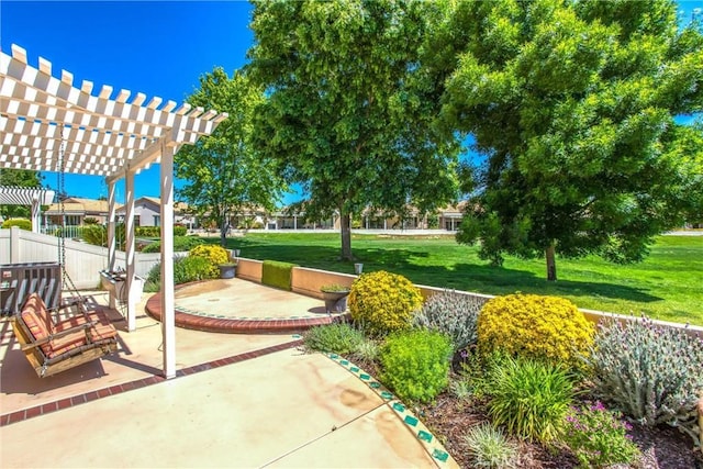 588 Twin Hills Dr, Banning, CA 92220 - view of patio with a pergola