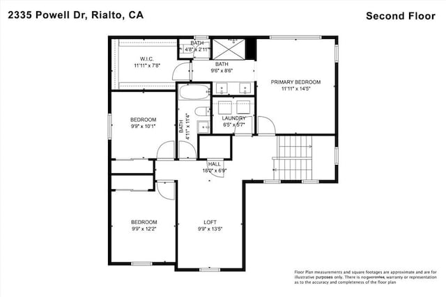 2335 Powell Dr, Rialto, CA 92377 - floor plan / room layout