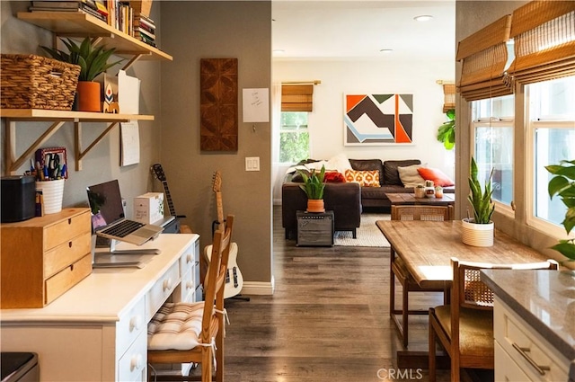 3100 Verdugo Rd, Los Angeles, CA 90065 - dining area with dark wood-style flooring, baseboards, and recessed lighting