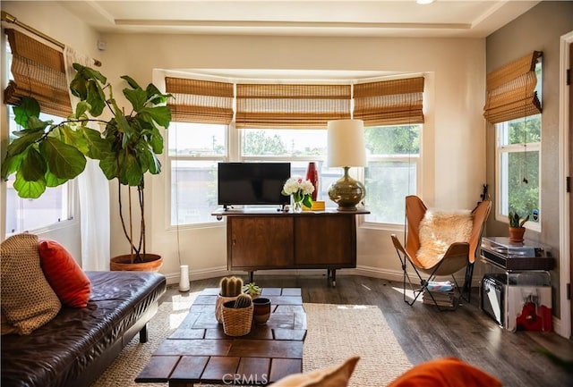 3100 Verdugo Rd, Los Angeles, CA 90065 - sitting room featuring dark wood-style flooring and baseboards