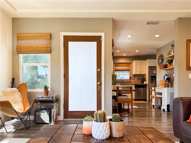 3100 Verdugo Rd, Los Angeles, CA 90065 - living room with dark wood-style floors and recessed lighting