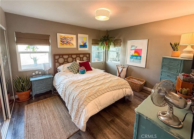 3100 Verdugo Rd, Los Angeles, CA 90065 - bedroom with multiple windows and dark wood-style flooring