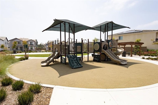 1810 Park Place Ln, Riverside, CA 92501 - community jungle gym featuring a residential view and a pergola