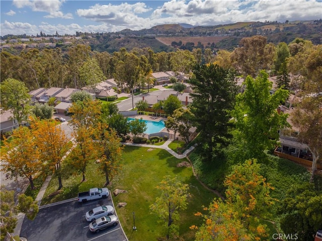 6523 E Camino Unit 2, Anaheim, CA 92807 - aerial view of a pool and mountains