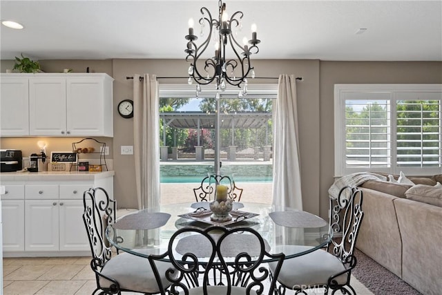 5549 Pine Ave, Chino Hills, CA 91709 - dining room with a chandelier