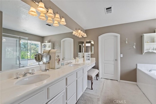 5549 Pine Ave, Chino Hills, CA 91709 - bathroom with double vanity and a garden tub