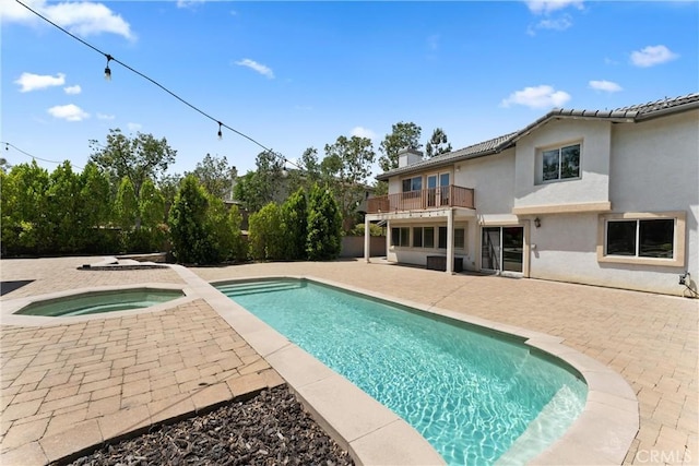 5549 Pine Ave, Chino Hills, CA 91709 - swimming pool featuring an in-ground hot tub and a patio area