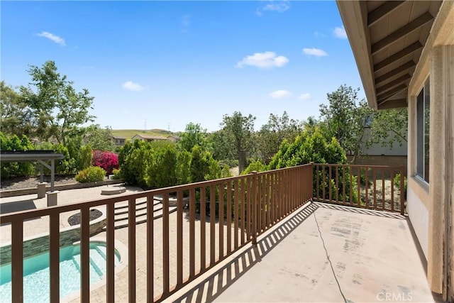 5549 Pine Ave, Chino Hills, CA 91709 - balcony with view of pool area