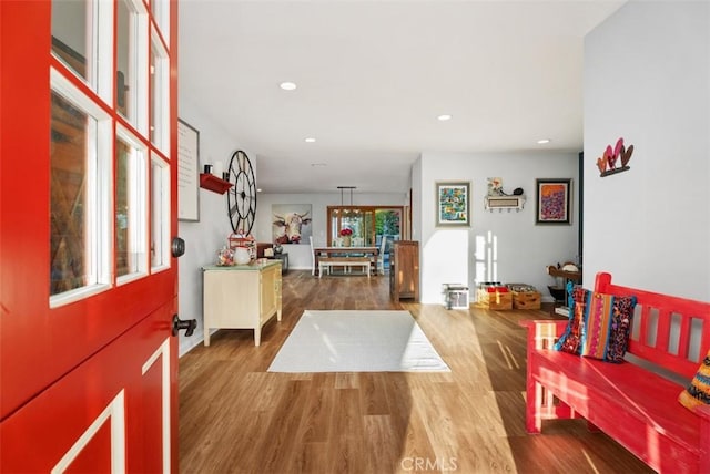 21372 Sand Dollar Ln, Huntington Beach, CA 92646 - entrance foyer with wood finished floors and recessed lighting
