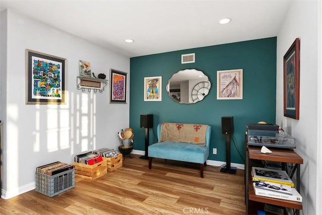 21372 Sand Dollar Ln, Huntington Beach, CA 92646 - living area with wood finished floors, baseboards, and recessed lighting