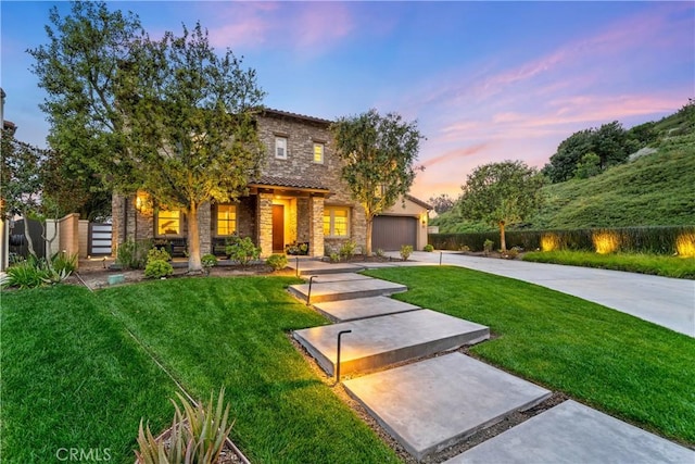 12 Via Alcamo, San Clemente, CA 92673 - mediterranean / spanish-style house with stone siding and a tile roof