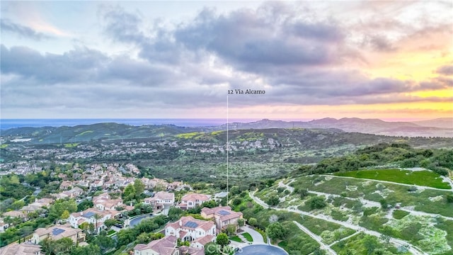 12 Via Alcamo, San Clemente, CA 92673 - aerial view at dusk of a mountain view