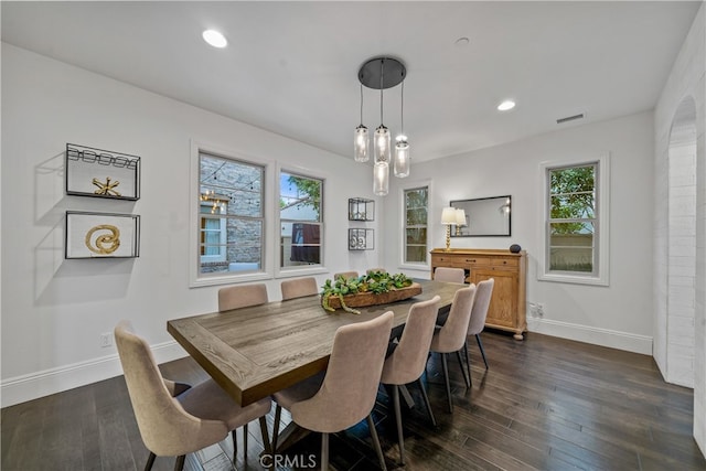 12 Via Alcamo, San Clemente, CA 92673 - dining area with baseboards, dark wood-style flooring, and recessed lighting