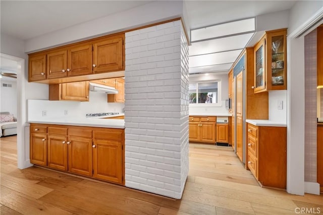 780 Brown Sage Dr, Glendora, CA 91741 - kitchen with light wood finished floors, light countertops, and brown cabinetry