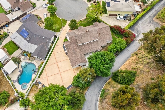 780 Brown Sage Dr, Glendora, CA 91741 - aerial perspective of suburban area featuring a pool area