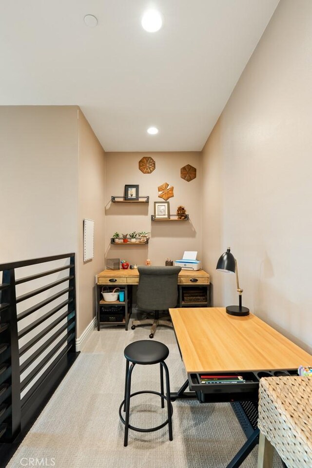 32106 Richardson St, Menifee, CA 92584 - office featuring carpet floors, baseboards, and recessed lighting