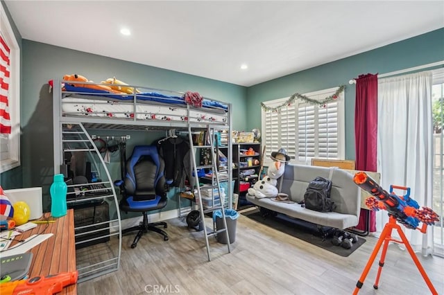 3336 Cherokee Ave, South Gate, CA 90280 - bedroom featuring wood finished floors and recessed lighting