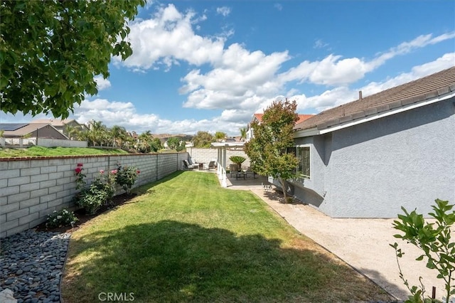 view of yard featuring a patio
