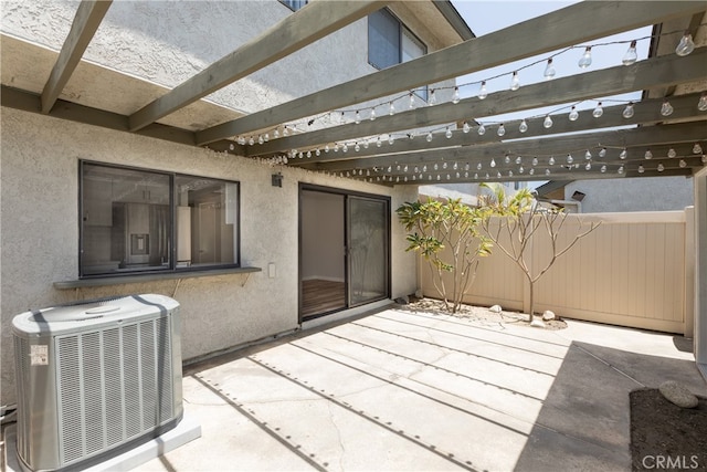 1485 W Cerritos Ave Unit 8, Anaheim, CA 92802 - view of patio with central AC and a pergola