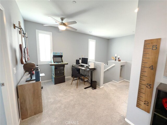 5485 San Roberto, San Diego, CA 92154 - office featuring ceiling fan, carpet floors, and baseboards