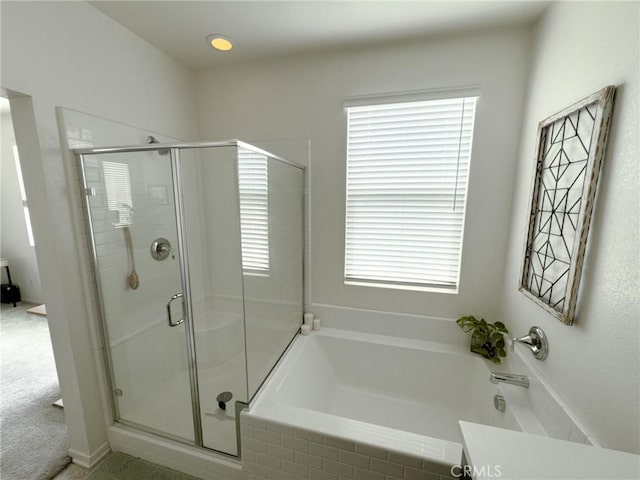 5485 San Roberto, San Diego, CA 92154 - bathroom with a bath and a stall shower