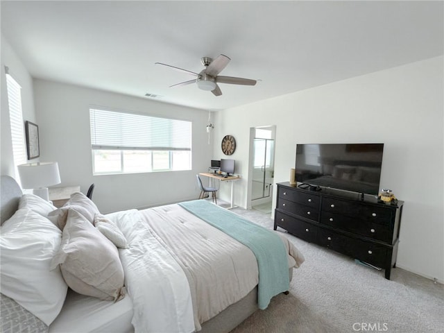 5485 San Roberto, San Diego, CA 92154 - bedroom featuring light colored carpet and a ceiling fan