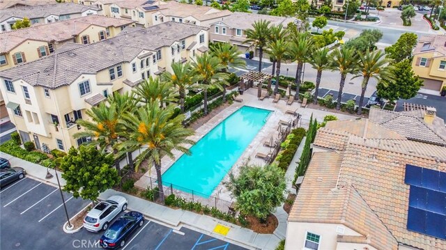 5485 San Roberto, San Diego, CA 92154 - aerial view of residential area featuring a pool area