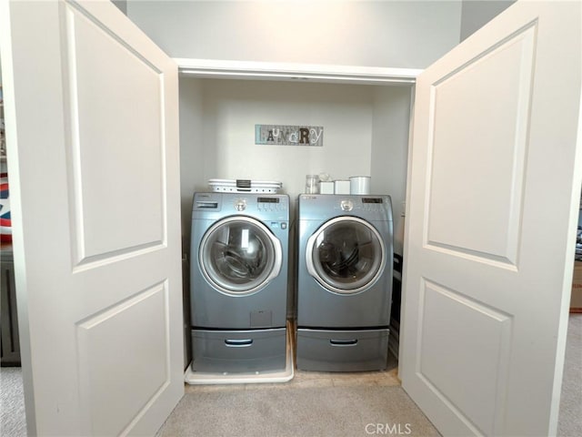 5485 San Roberto, San Diego, CA 92154 - laundry area featuring carpet flooring and washer and dryer