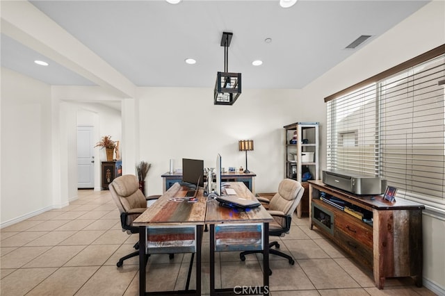 45936 Camino Rubi, Temecula, CA 92592 - office space with light tile patterned floors, recessed lighting, and baseboards