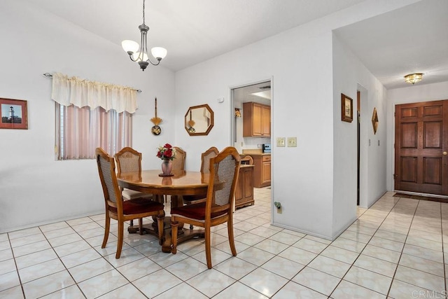 634 Via, Santa Paulo, Vista, CA 92081 - dining room featuring a chandelier and light tile patterned flooring