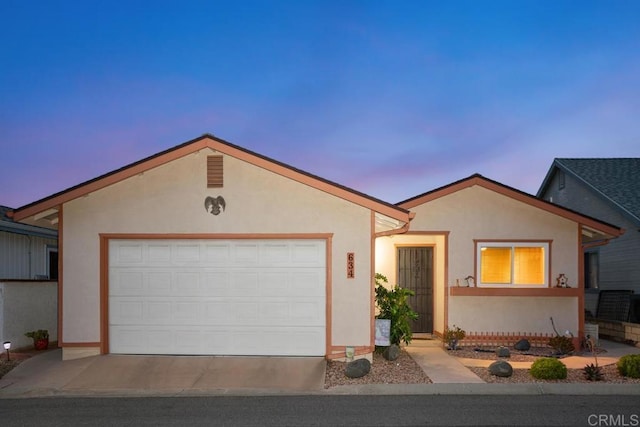 634 Via, Santa Paulo, Vista, CA 92081 - single story home featuring stucco siding, a garage, and concrete driveway