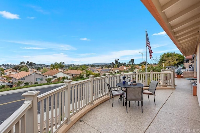 634 Via, Santa Paulo, Vista, CA 92081 - view of patio featuring a residential view, outdoor dining space, and a balcony