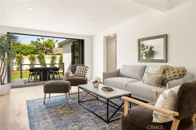 1909 Montair Ave, Long Beach, CA 90815 - living room with wood finished floors and recessed lighting