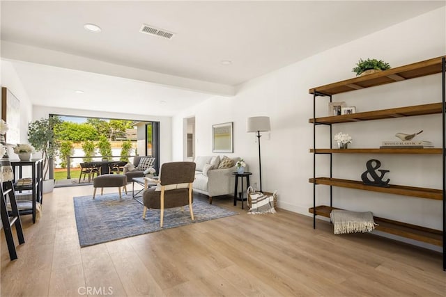 1909 Montair Ave, Long Beach, CA 90815 - sitting room featuring light wood finished floors, recessed lighting, and baseboards