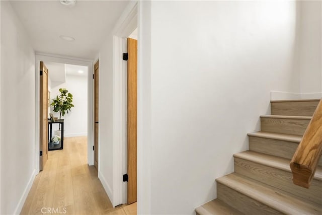 1909 Montair Ave, Long Beach, CA 90815 - staircase featuring wood finished floors, baseboards, and recessed lighting