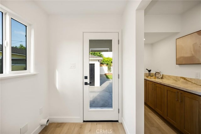 1909 Montair Ave, Long Beach, CA 90815 - doorway with light wood-type flooring and baseboards