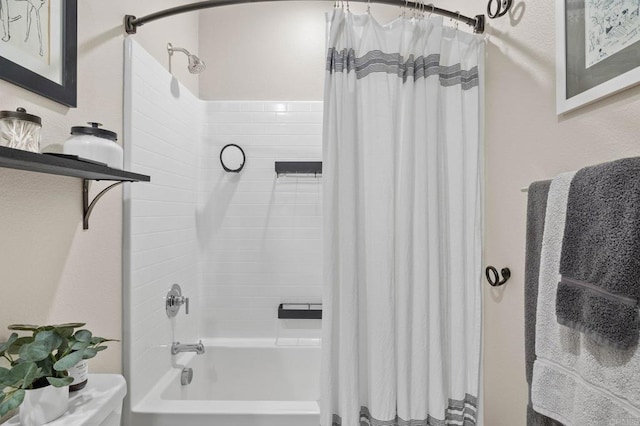 1211 Sunrise Vw Unit 104, San Marcos, CA 92078 - bathroom featuring shower / bath combo and toilet