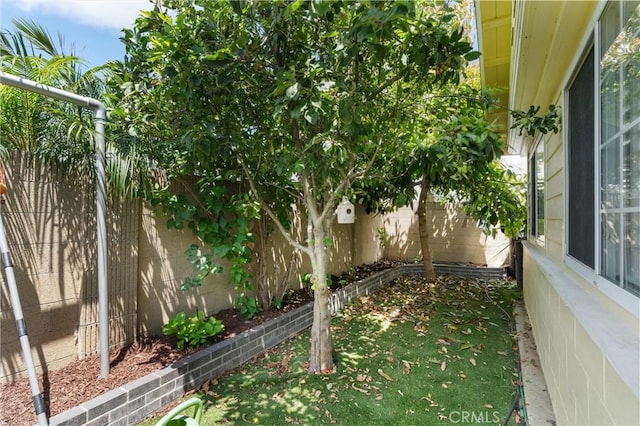 view of fenced backyard