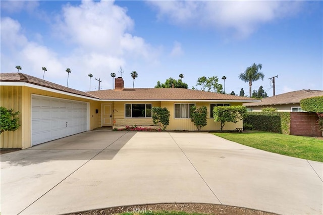 926 E Dalton Ave, Glendora, CA 91741 - single story home with a chimney, concrete driveway, and an attached garage