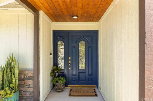 view of exterior entry