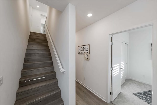 16436 Whittier Blvd Unit 1, Whittier, CA 90603 - stairway with recessed lighting and baseboards